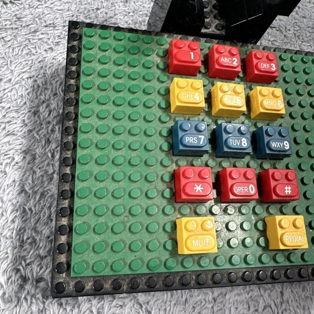 Vintage TYCO Super Fun Playful Colorful Blocks Lego Telephone 1980's Untested